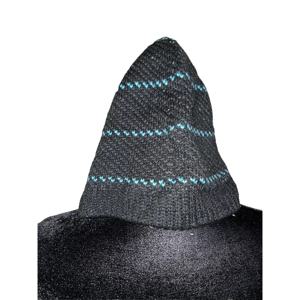 Unisex Cold Weather Black & Blue Small Beanie Winter Hat